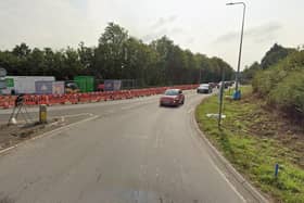 The A22 Uckfield Bypass is partially blocked. Photo: Google Street View