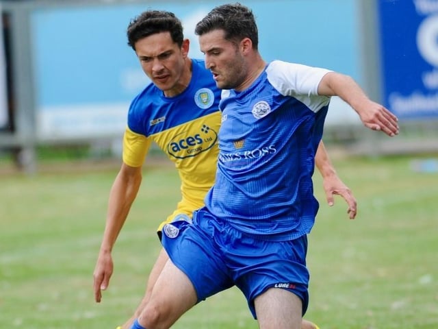 Shoreham FC take on Epsom and Ewell FC in a pre-season friendly at Middle Road