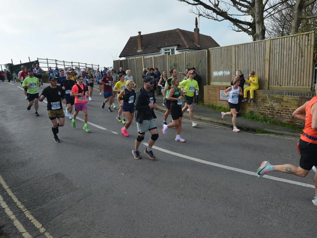 Action in the 2026 Hastings Half Marathon