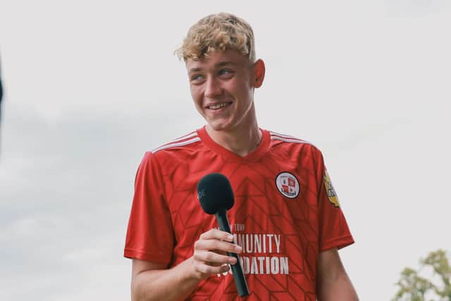Lewis Gould at the Crawley Town Community Foundation