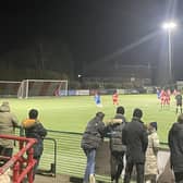 A hardy crowd braved freezing conditions to see Steyning Town take on Roffey | Picture: Steyning Town FC