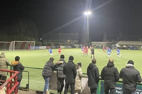 A hardy crowd braved freezing conditions to see Steyning Town take on Roffey | Picture: Steyning Town FC