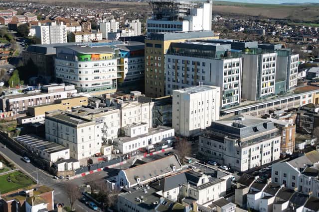 The Royal Sussex County Hospital in Brighton has risen overall from 'inadequate' to 'requires improvement'. Picture: Eddie Mitchell