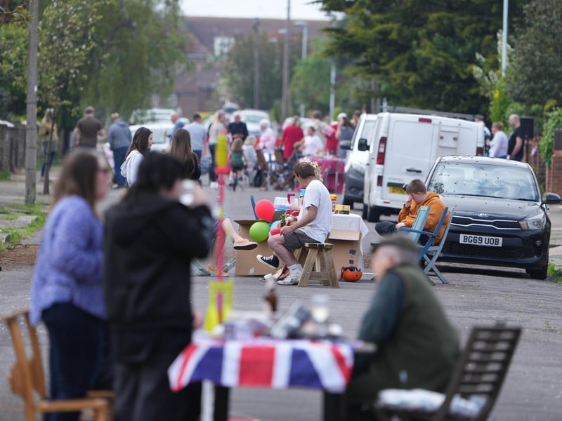 Coronation street party in Lavington Road, Worthing