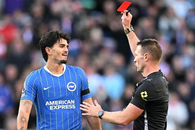 Brighton & Hove Albion defender Pascal Struijk has been ruled out of today's Premier League clash against arch-rivals Crystal Palace, despite having his red card against Sunderland overturned. Photo: OLI SCARFF / AFP via Getty Images