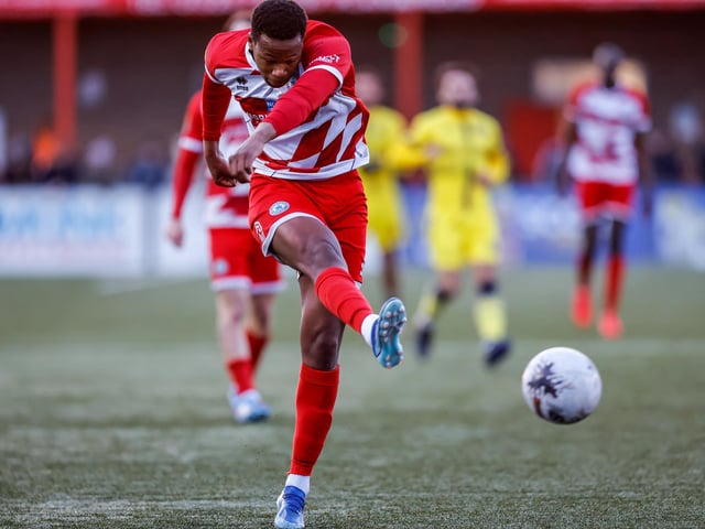 Action from Eastbourne Borough's vital win over Farnborough