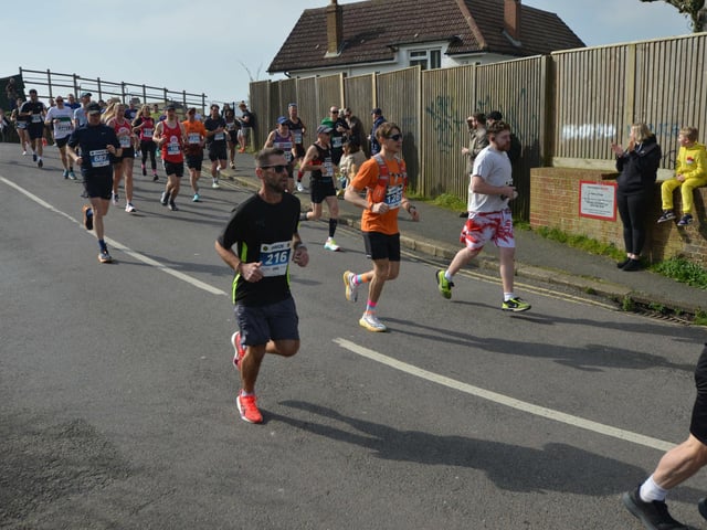 Action in the 2026 Hastings Half Marathon