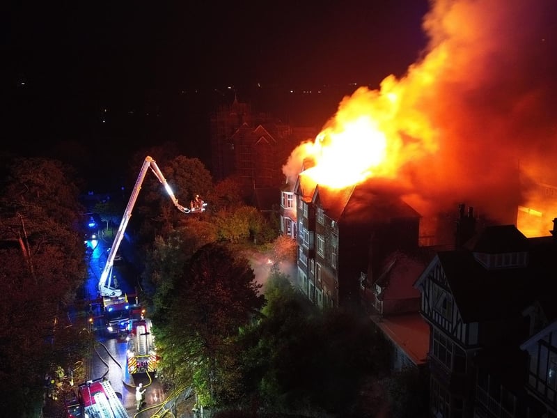 Emergency services called to tackle blaze at former Eastbourne school