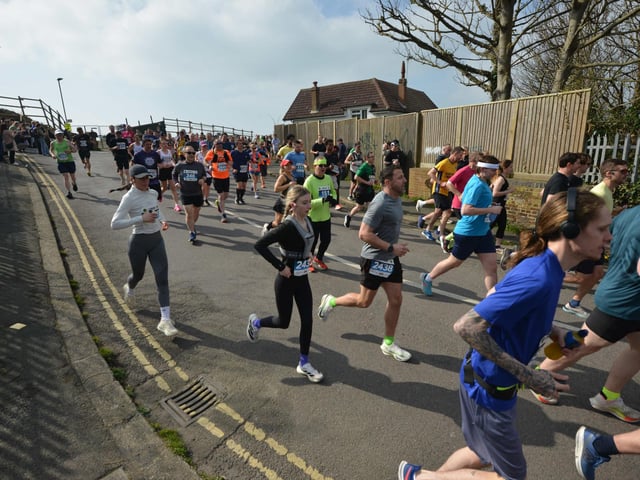 Action in the 2026 Hastings Half Marathon