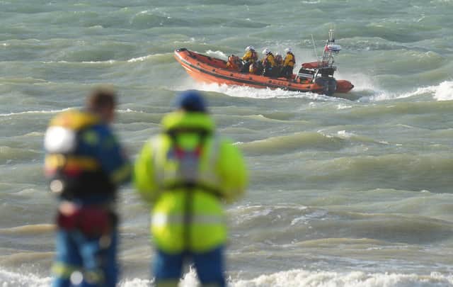 A large search and rescue mission has been launched to find a missing swimmer. Picture: Eddie Mitchell