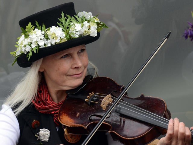 The Sompting and Old Shoreham Buccaneers morris dancers in Shoreham in 2014