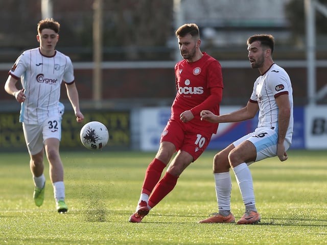 Action from Worthing's home loss to Taunton Town in National League South