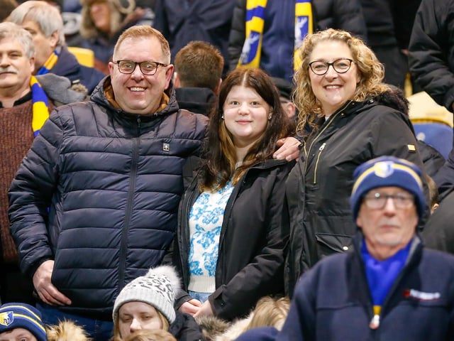 Mansfield Town fans ahead of the 2-1 win over Exeter City.