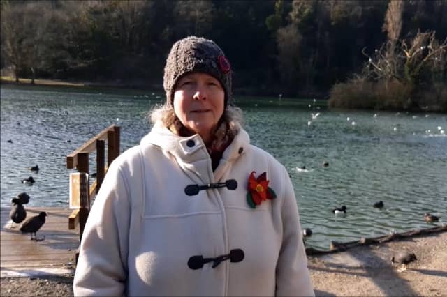 Reporter Elaine Hammond on another of her guided walks - this time with a piece of her own family history included
