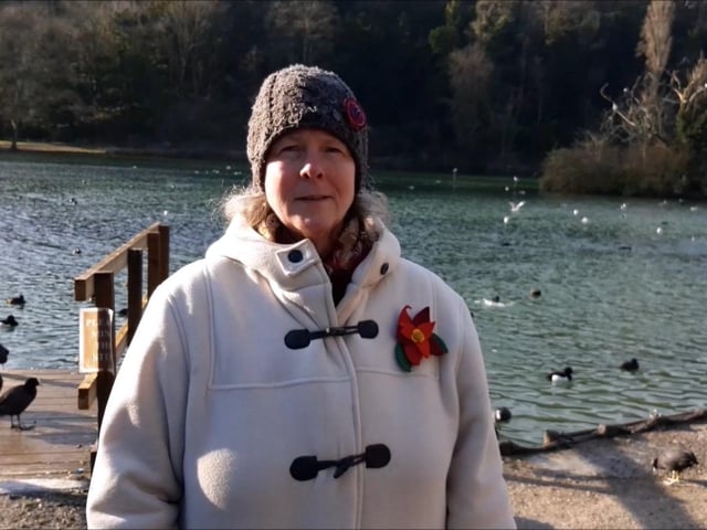 Reporter Elaine Hammond on another of her guided walks - this time with a piece of her own family history included