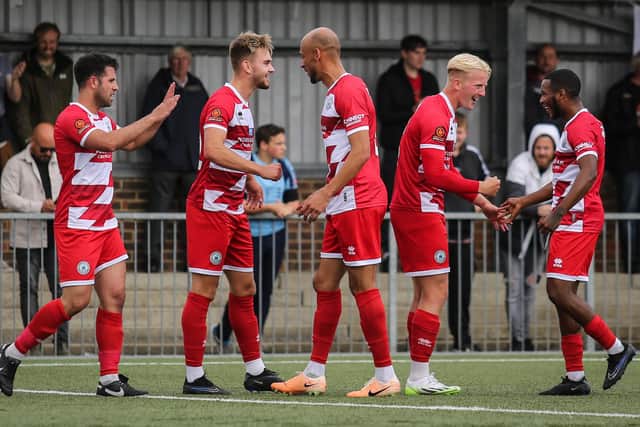 Eastbourne Borough got off to a winning start v Hampton and Richmond | Picture: Andy Pelling