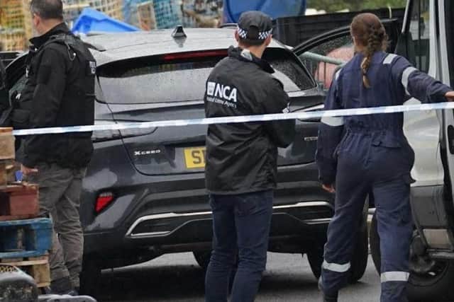 NCA officers at Sovereign Harbour. Photo: Sussex News and Pictures