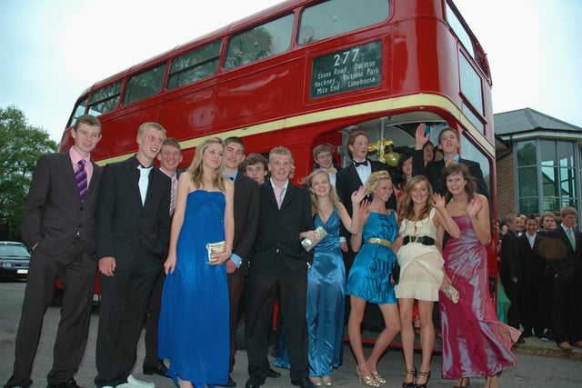Arriving in style for the Bishop Luffa School prom in July 2008