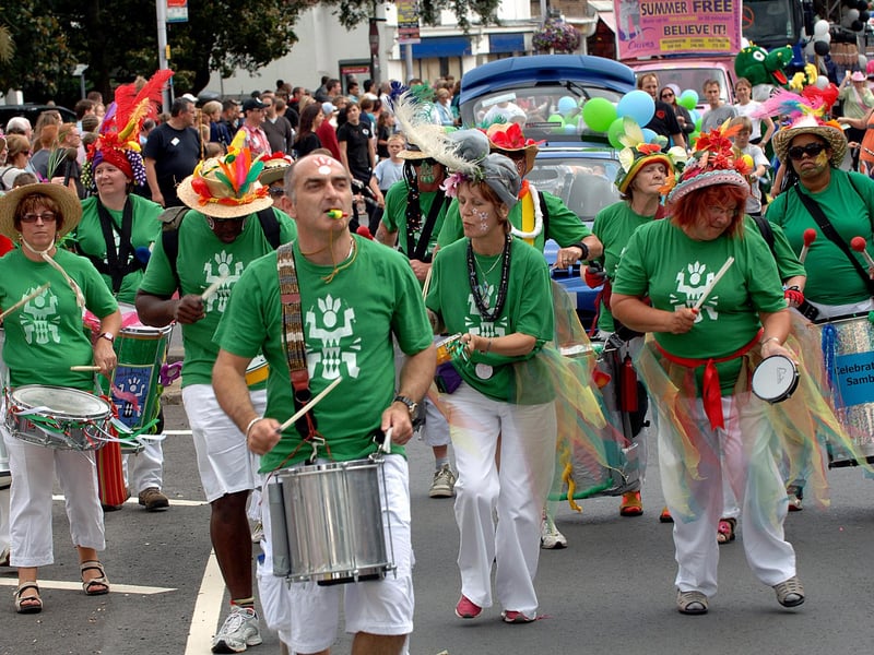 Celebration Samba performing at Broadwater Carnival in July 2010