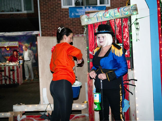 Halloween house at 5 Gillsmans Park, St Leonards, in aid of St Michael's Hospice. Photo by Frank Copper.