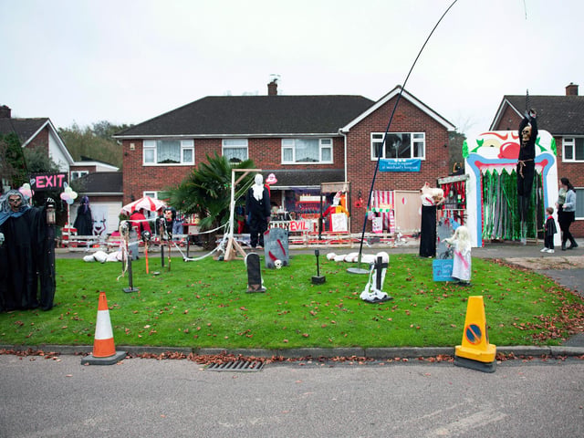 Halloween house at 5 Gillsmans Park, St Leonards, in aid of St Michael's Hospice. Photo by Frank Copper.
