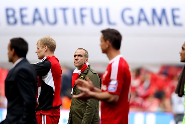 Swindon manager Paolo Di Canio is a dejected man after Chesterfield took the Johnstone's Paint Trophy back to Derbyshire.