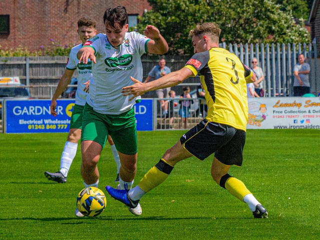 Action in the Rocks' pre-season win over Chichester City at Nyewood Lane