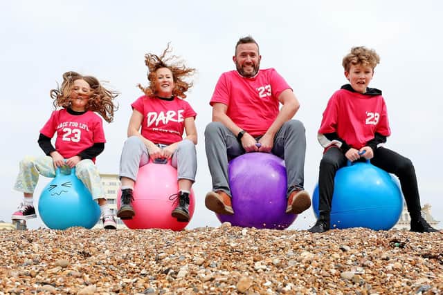Vikki and her family are getting ready for Cancer Research UK's Race for Life. Picture: Chris Dyson Photography/Cancer Research UK
