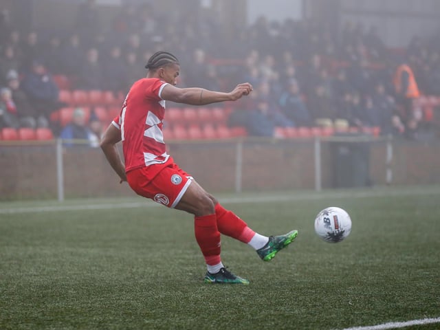 Eastbourne Borough take on Taunton Town in the fog - before the match was abandoned