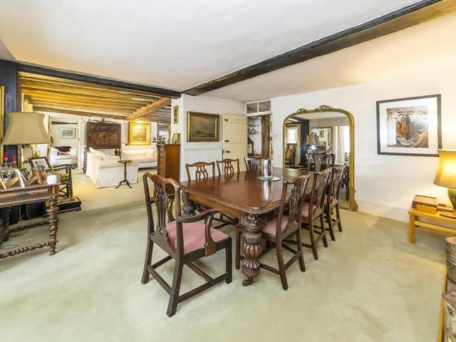 The house in Church Road, Worth, Crawley, has a guide price of £1,250,000