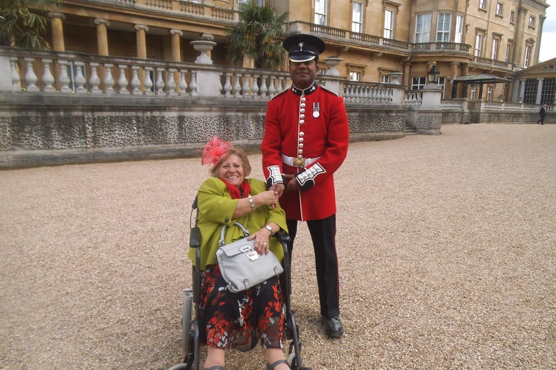 Crawley fundraiser Maria Hains goes to the Queen's Garden Party at Buckingham Palace for the second time