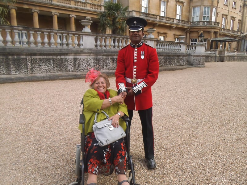 Crawley fundraiser Maria Hains goes to the Queen's Garden Party at Buckingham Palace for the second time