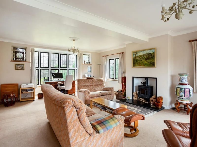 The feature fireplace gives the sitting room a real sense of character.