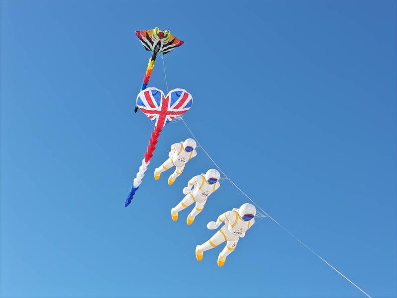 Some eye-catching kites have been pictured on Goring beach in West Sussex.