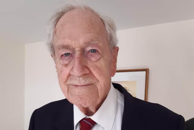 Wing commander John Richard Bell MBE, DFC, LdH, RAF (retired) celebrated his 100th birthday on Saturday, March 25