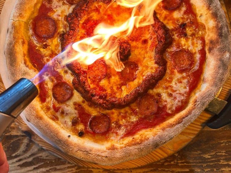 Nduja flame pizza