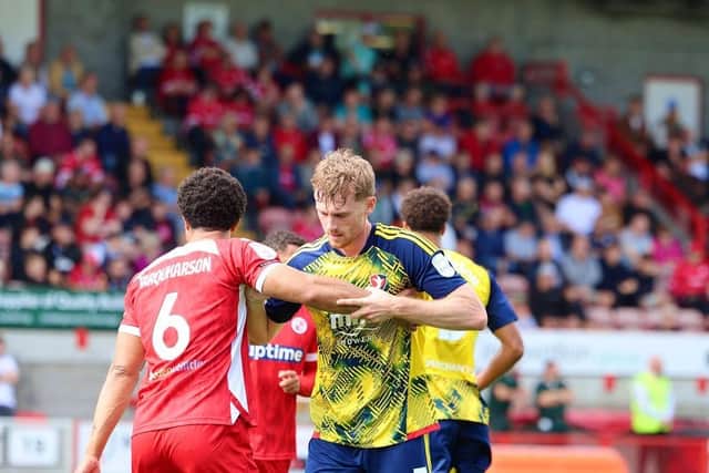 Crawley Town lost 3-1 to Cheltenham Town at the Broadfield Stadium | Picture: Thomas Forbes @thomasforbes_photography