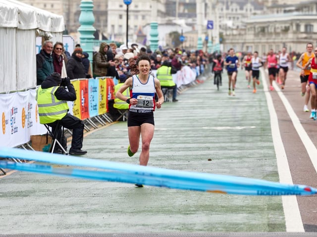 Action at the Brighton Half Marathon