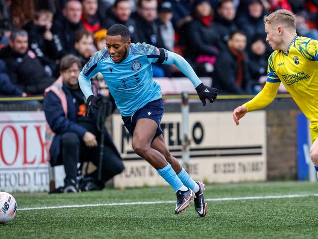 Action from Eastbourne Borough's 3-1 defeat at home to Havant and Waterlooville in National League South