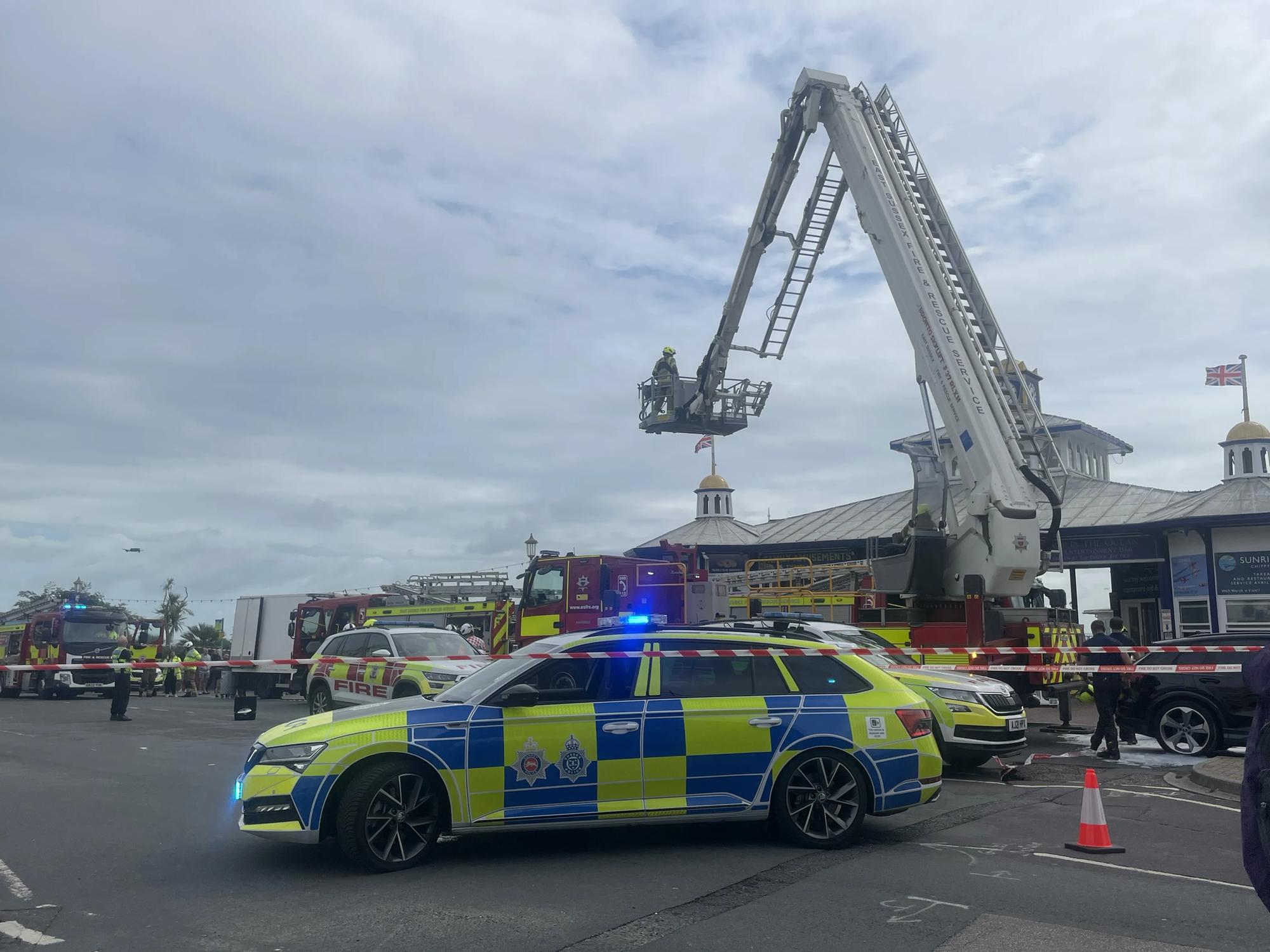 Eastbourne Pier has been evacuated after a fire service incident.