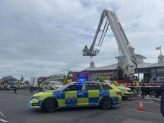 Eastbourne Pier has been evacuated after a fire service incident.