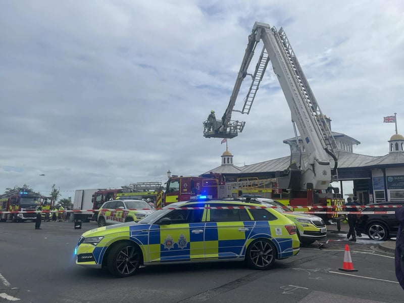 Eastbourne Pier has been evacuated after a fire service incident.