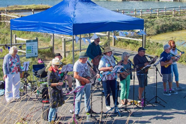 The Sundowners with their eclectic mix of easy listening and heavy metal ukulele sounds provided the musical backdrop to the event