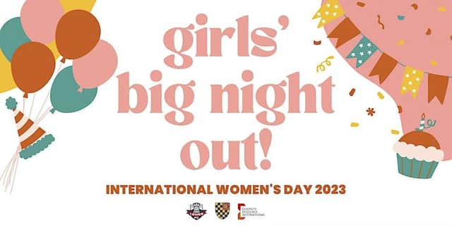Girls' Big Night Out event for International Women's Day 2023, supported by Lewes Town Council