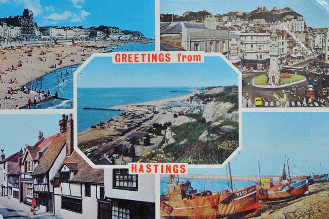 A colour postcard from Hastings