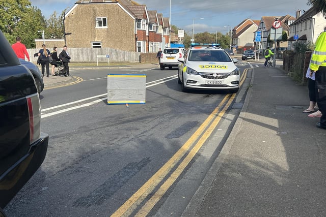 In Pictures: Eastbourne road blocked by police following diesel spill
