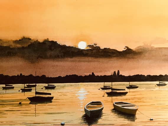 Langstone Harbour Sunset by Jan Copsey