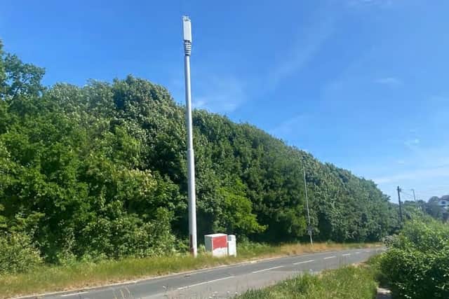 The mast in Nevill Road. Lewes. Image: Lewes District Council