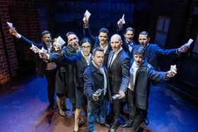 Sean Jones (Mickey) & the cast of Blood Brothers- Photo by Jack Merriman