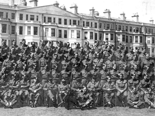 The British Army outside the hotel